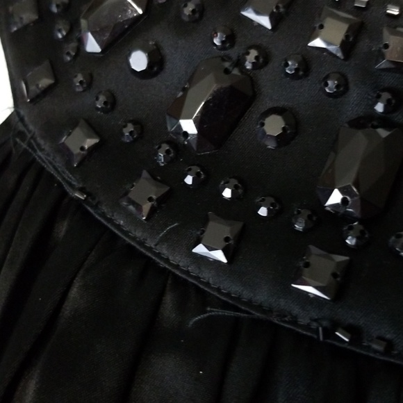 Laundry sz 2 Black Beaded Dress Aline Cocktail - Picture 3 of 8